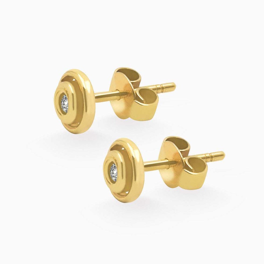 Aretes Aldo & Co | Aretes En Oro Amarillo De 18K Con Brillante