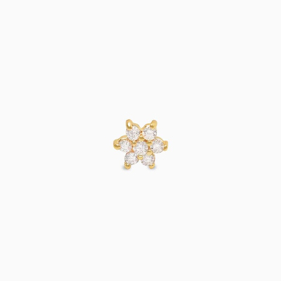 Piercings Aldo & Co | Piercing En Oro Amarillo De 18K Roseta Con Brillantes