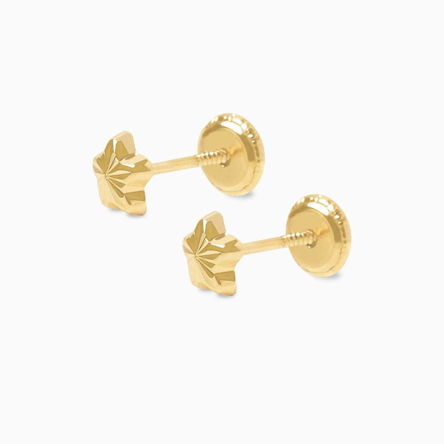 Piercings Aldo & Co | Aretes En Oro Amarillo De 18K Estrella Diamantada