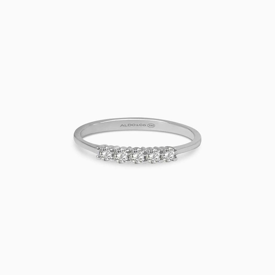 Cintillos Aldo & Co | Anillo En Oro Blanco De 18K Con Brillantes