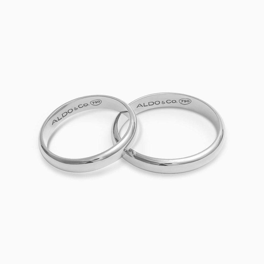 Aros De Matrimonio Aldo & Co | Alianzas Matrimoniales En Oro Blanco De 18K