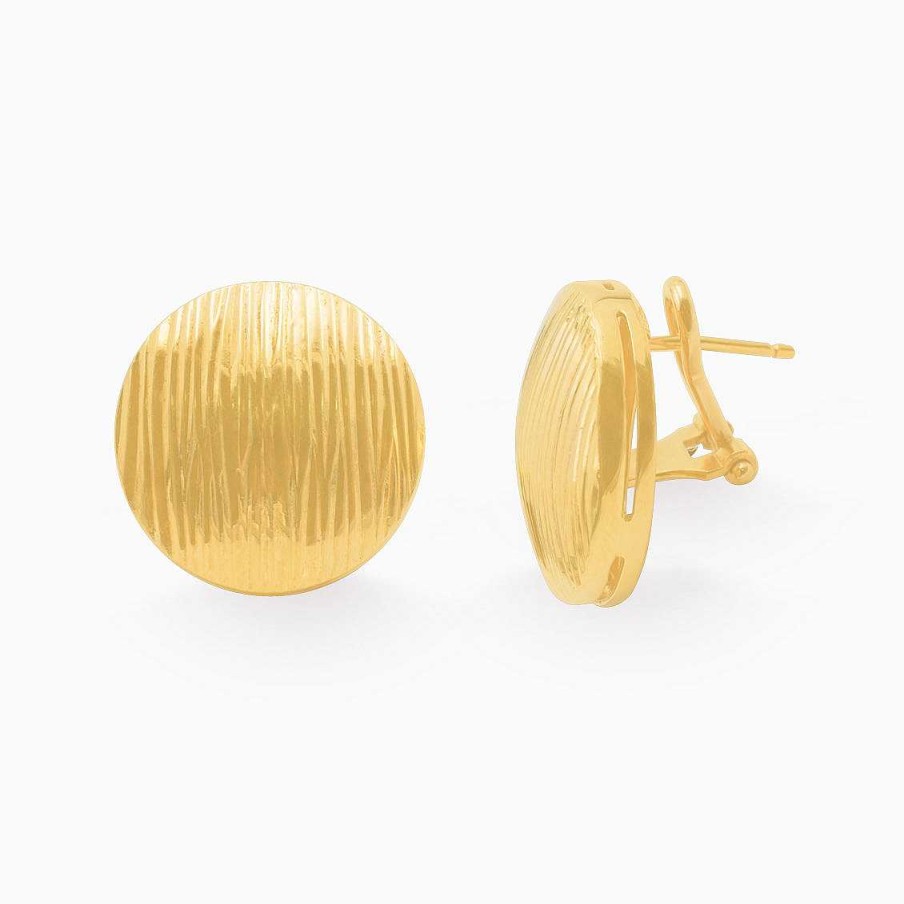 Aretes Aldo & Co | Aretes En Oro Amarillo De 18K Bot N Rayado