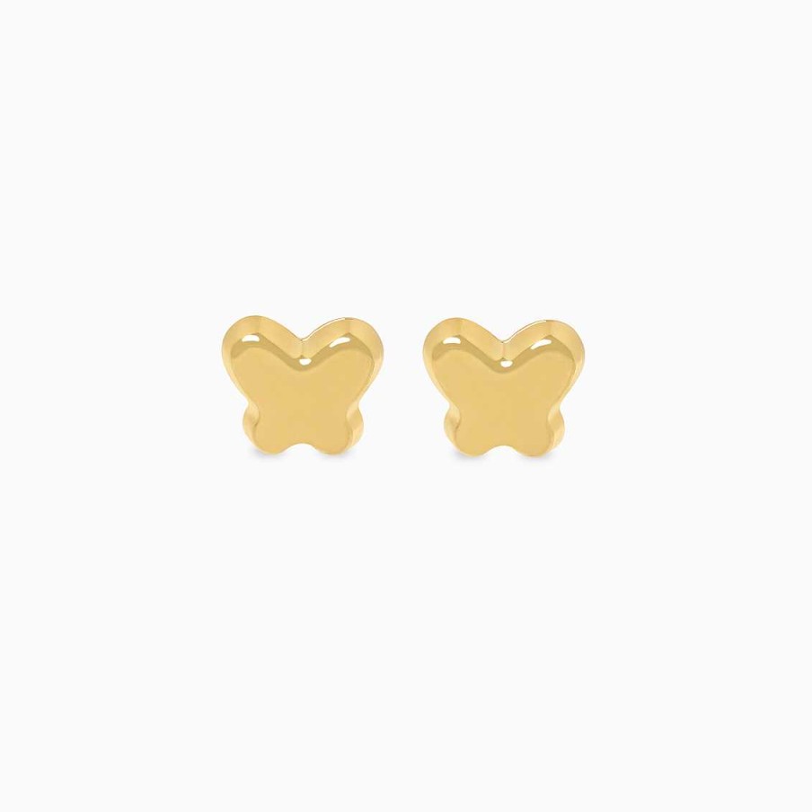 Piercings Aldo & Co | Aretes En Oro Amarillo De 18K Mariposa