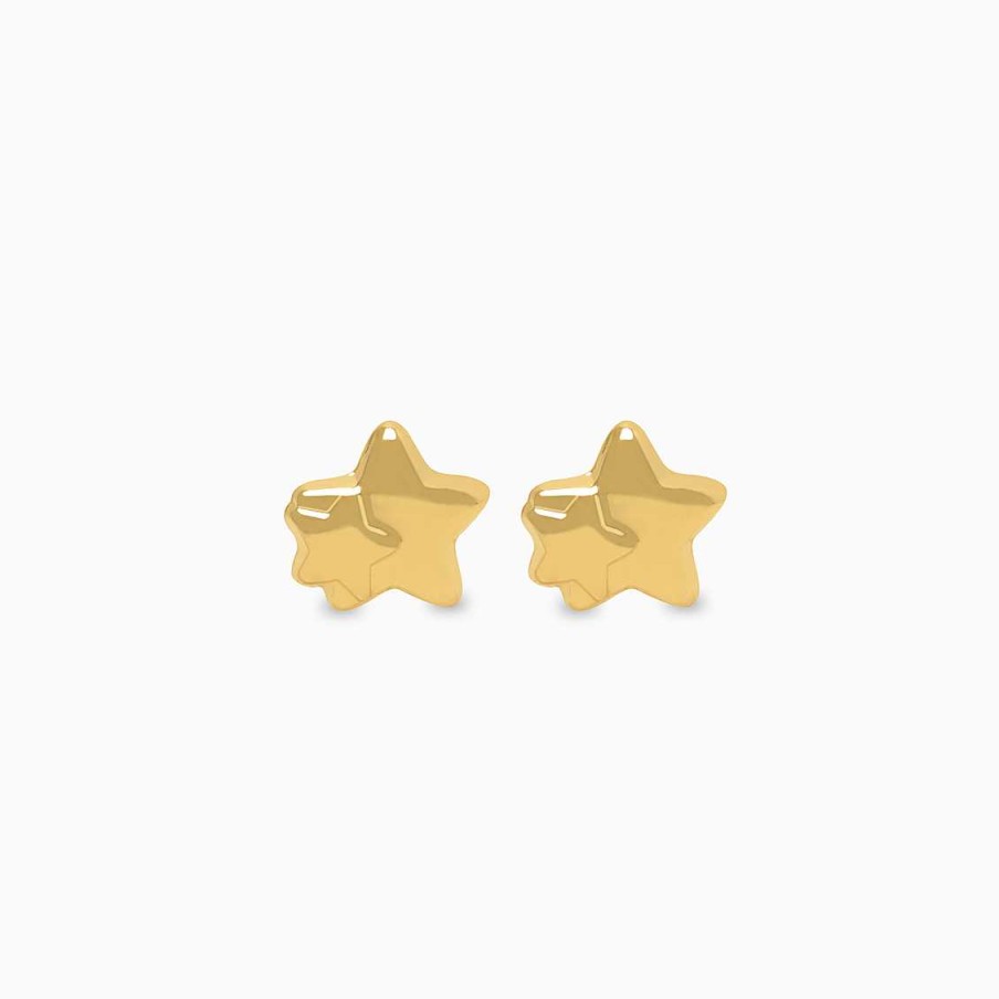 Piercings Aldo & Co | Aretes En Oro Amarillo De 18K Doble Estrellita