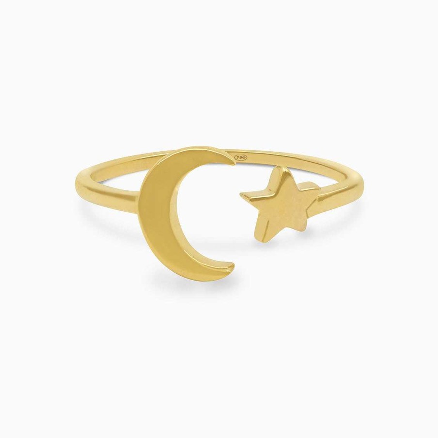 Anillos Aldo & Co | Anillo En Oro Amarillo De 18K Luna Y Estrella