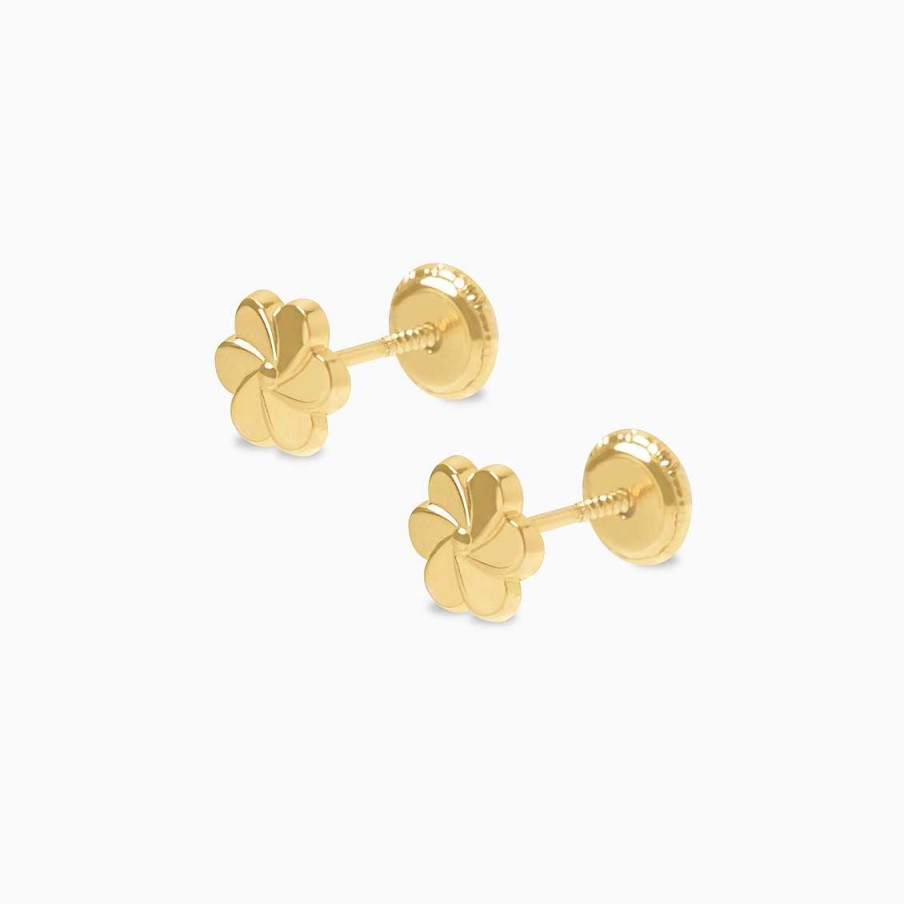 Piercings Aldo & Co | Aretes En Oro Amarillo De 18K Flor