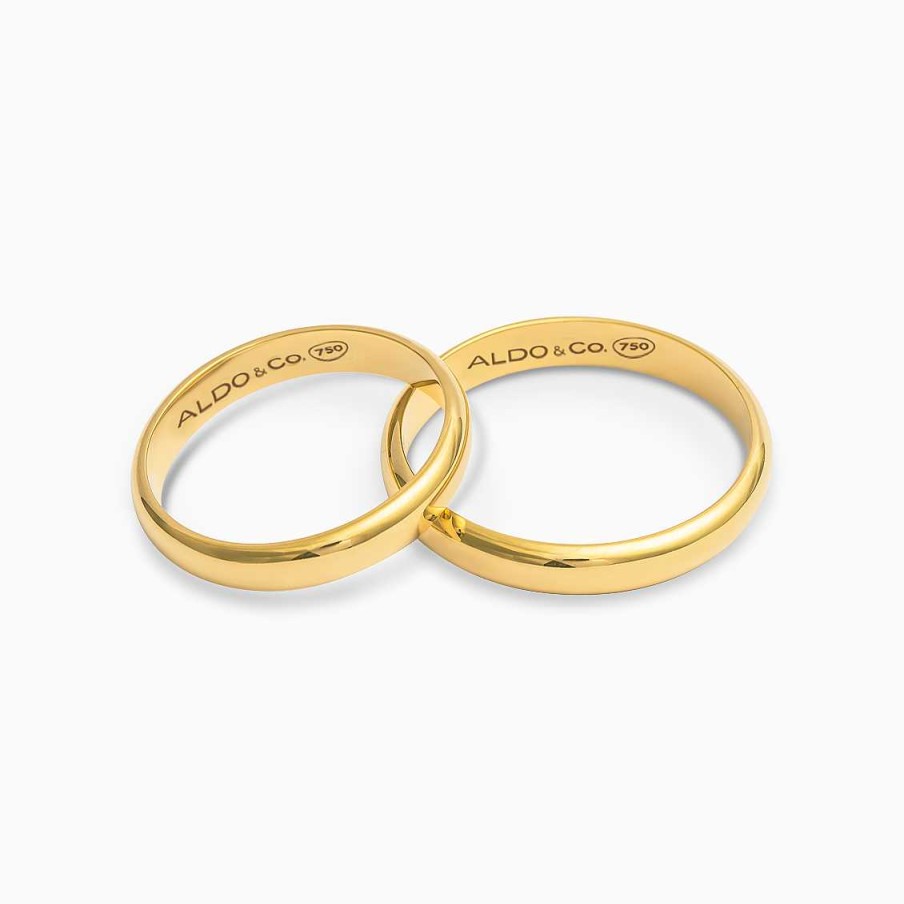 Aros De Matrimonio Aldo & Co | Alianzas En Oro Amarillo De 18K