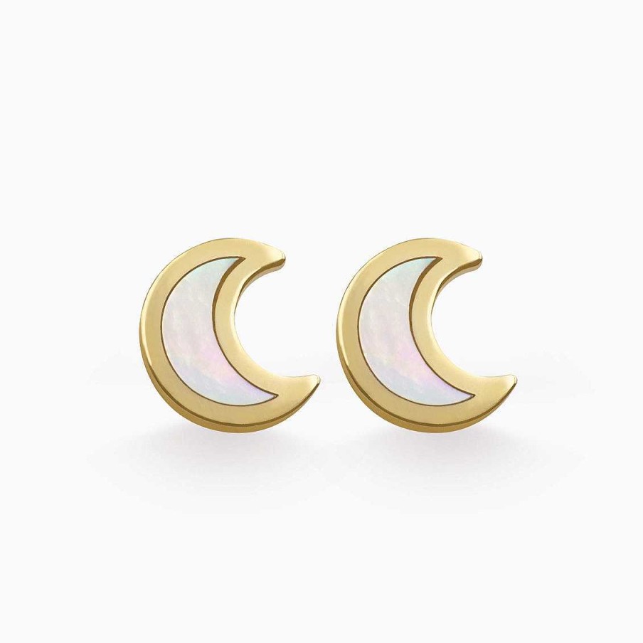 Aretes Aldo & Co | Aretes En Oro Amarillo De 18K Luna Con N Car