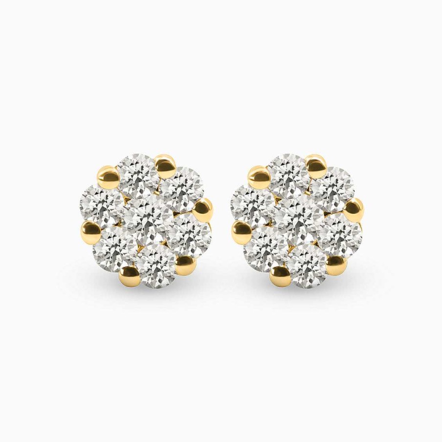 Aretes Aldo & Co | Aretes En Oro Amarillo De 18K Roseta Con Brillantes