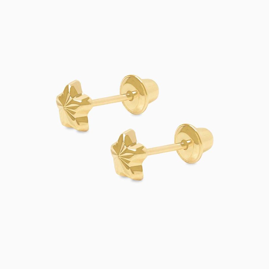 Piercings Aldo & Co | Aretes En Oro Amarillo De 18K Estrella Diamantada