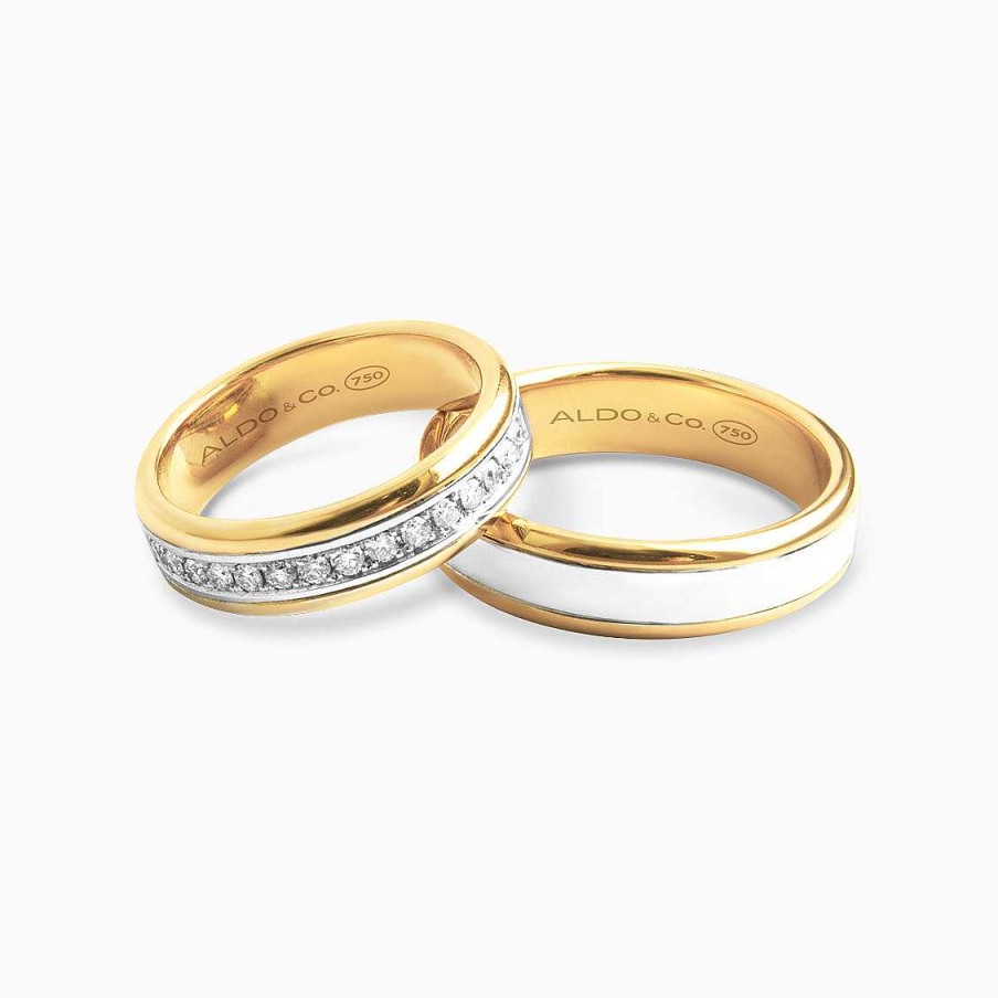 Aros De Matrimonio Aldo & Co | Alianzas En 2 Oros De 18K Con Brillantes