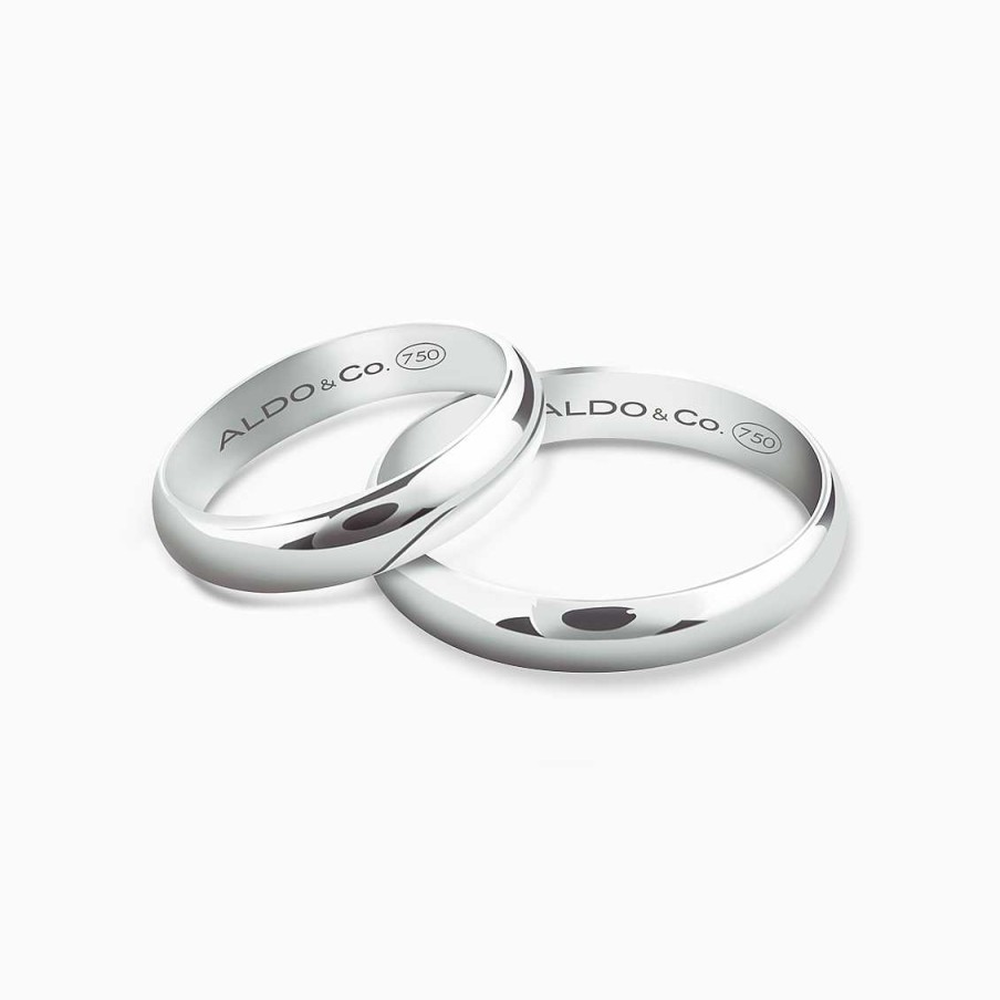 Aros De Matrimonio Aldo & Co | Alianzas Matrimoniales En Oro Blanco De 18K