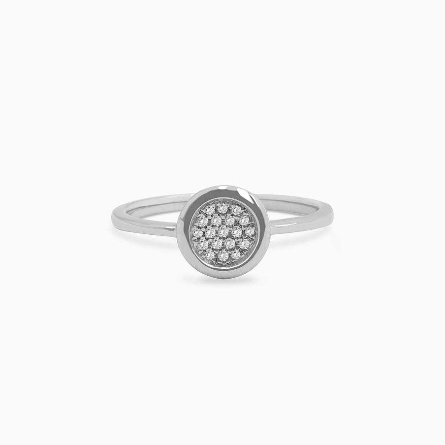 Anillos Aldo & Co | Anillo En Oro Blanco 18K Bisel Full Pave Con Brillantes