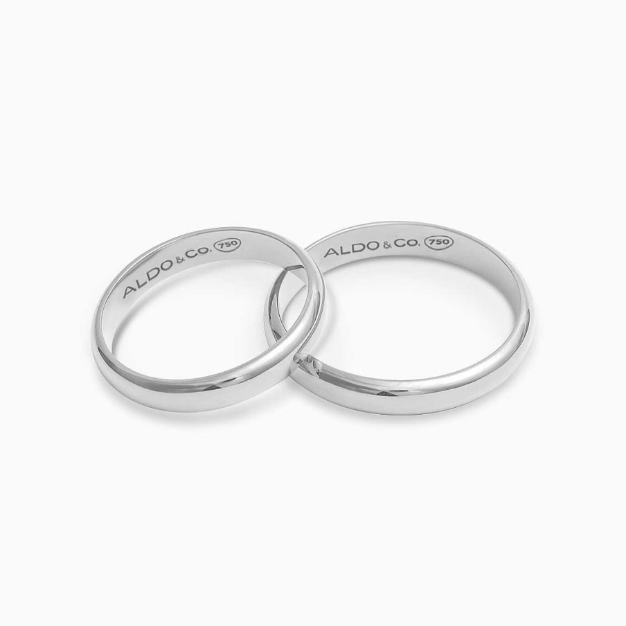 Aros De Matrimonio Aldo & Co | Alianzas Matrimoniales En Oro Blanco De 18K