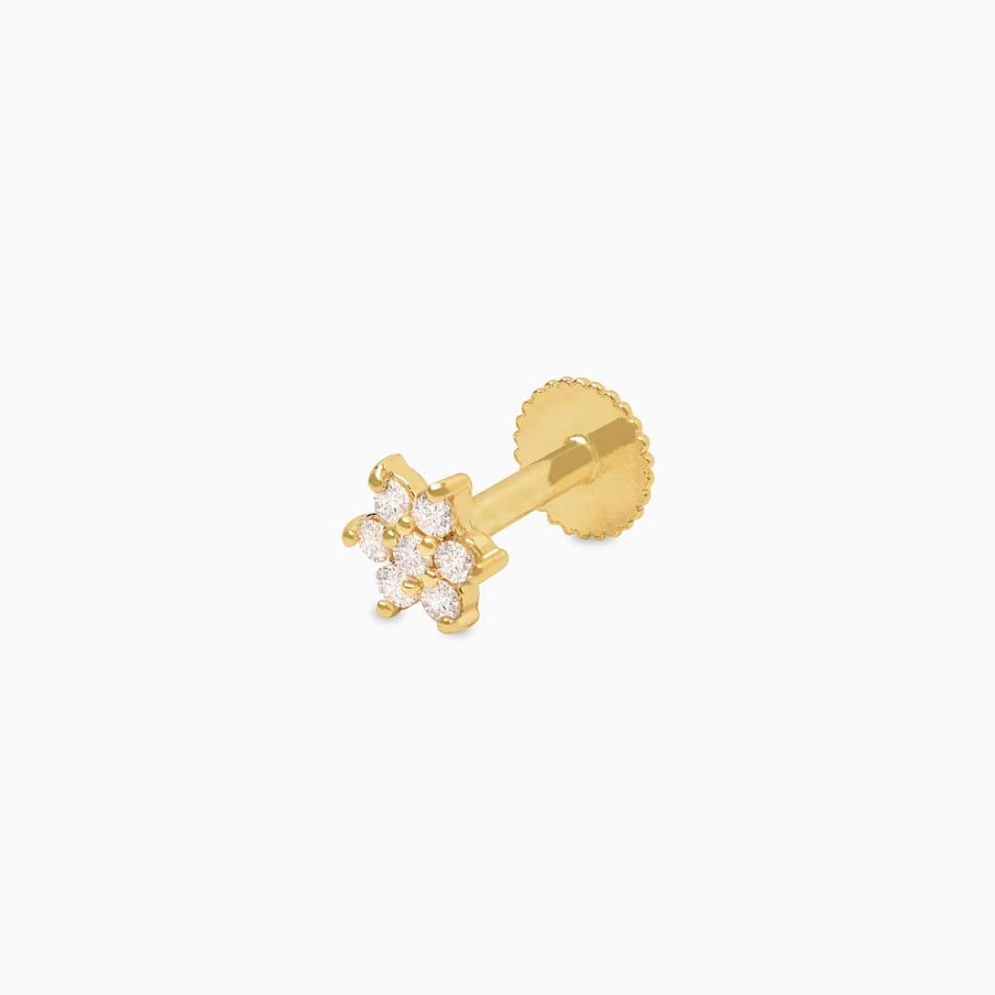 Piercings Aldo & Co | Piercing En Oro Amarillo De 18K Roseta Con Brillantes