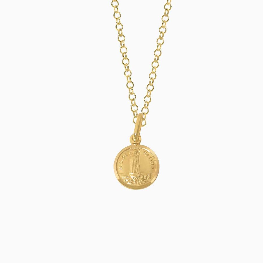 Dijes Aldo & Co | Dije En Oro Amarillo De 18K Medalla Circular Virgen De F Tima