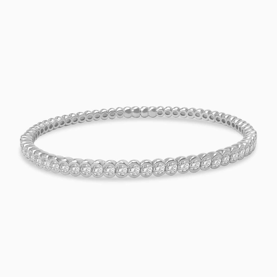 Pulseras Aldo & Co | Pulsera En Oro Blanco De 18K Medio Riviere En Degrad R Gida