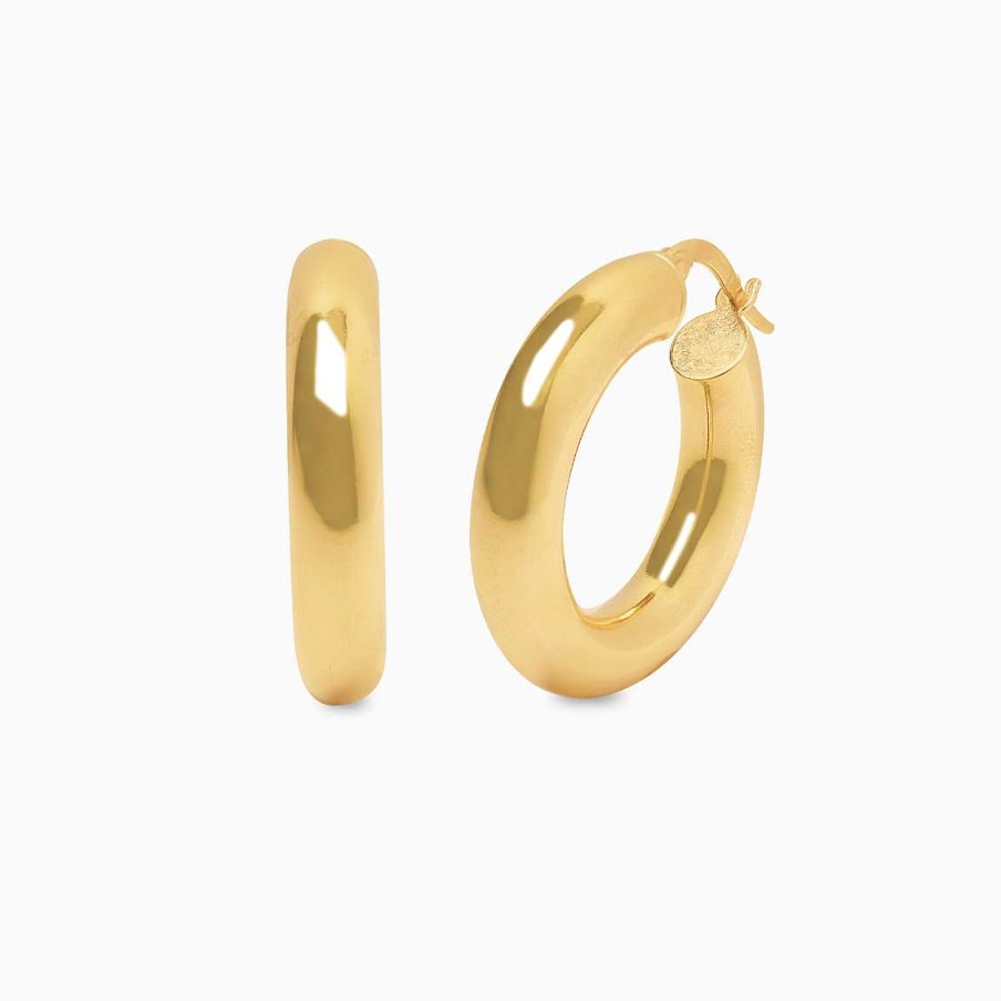 Aretes Aldo & Co | Argollas En Oro Amarillo De 18K Tubular Chunky Grande