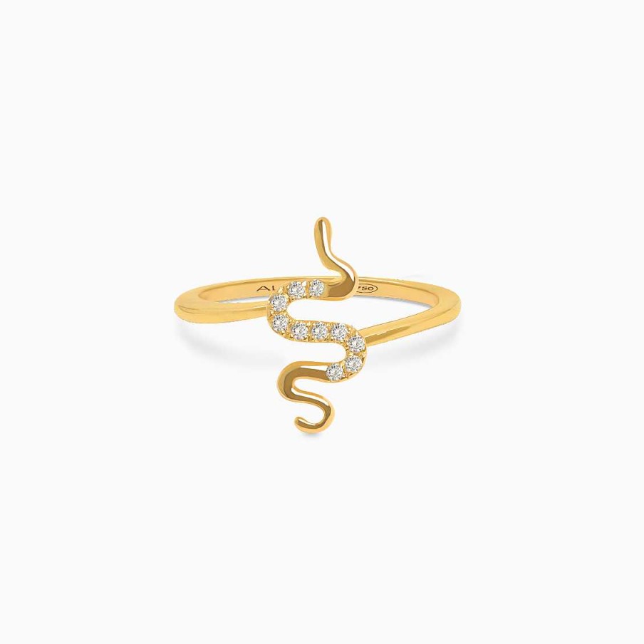 Anillos Aldo & Co | Anillo En Oro Amarillo De 18K Serpiente Con Brillantes