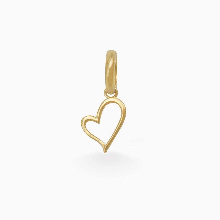 Dijes Aldo & Co | Charm En Oro Amarillo De 18K Coraz N Calado Inclinado