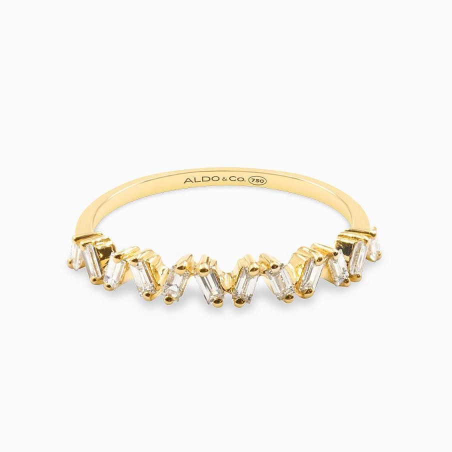 Cintillos Aldo & Co | Medio Rivi Re En Oro Amarillo De 18K Con Brillantes Baguette