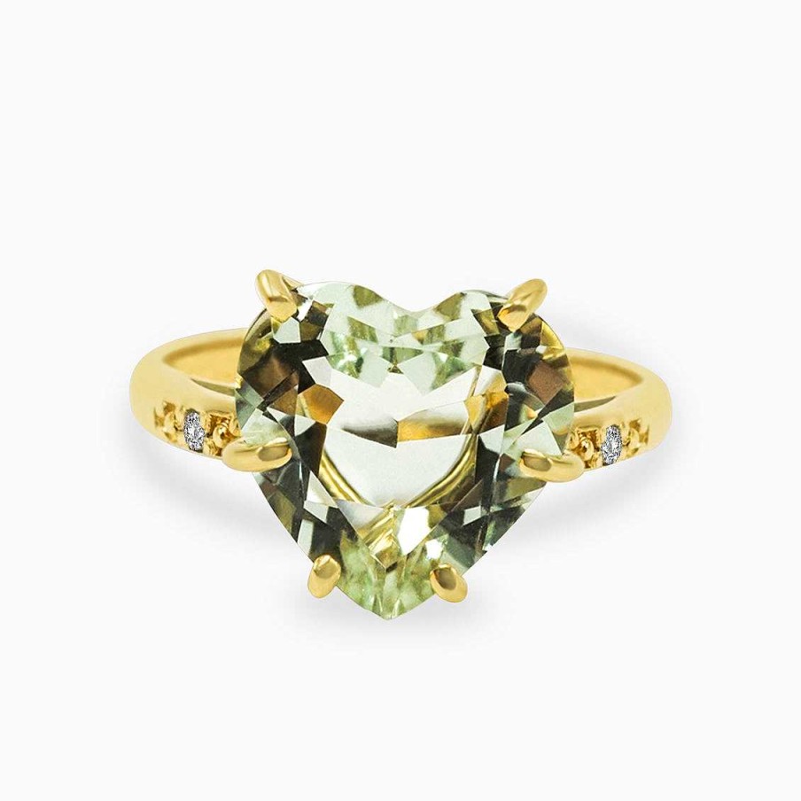 Anillos Aldo & Co | Anillo En Oro Amarillo De 18K Prasiolite Coraz N