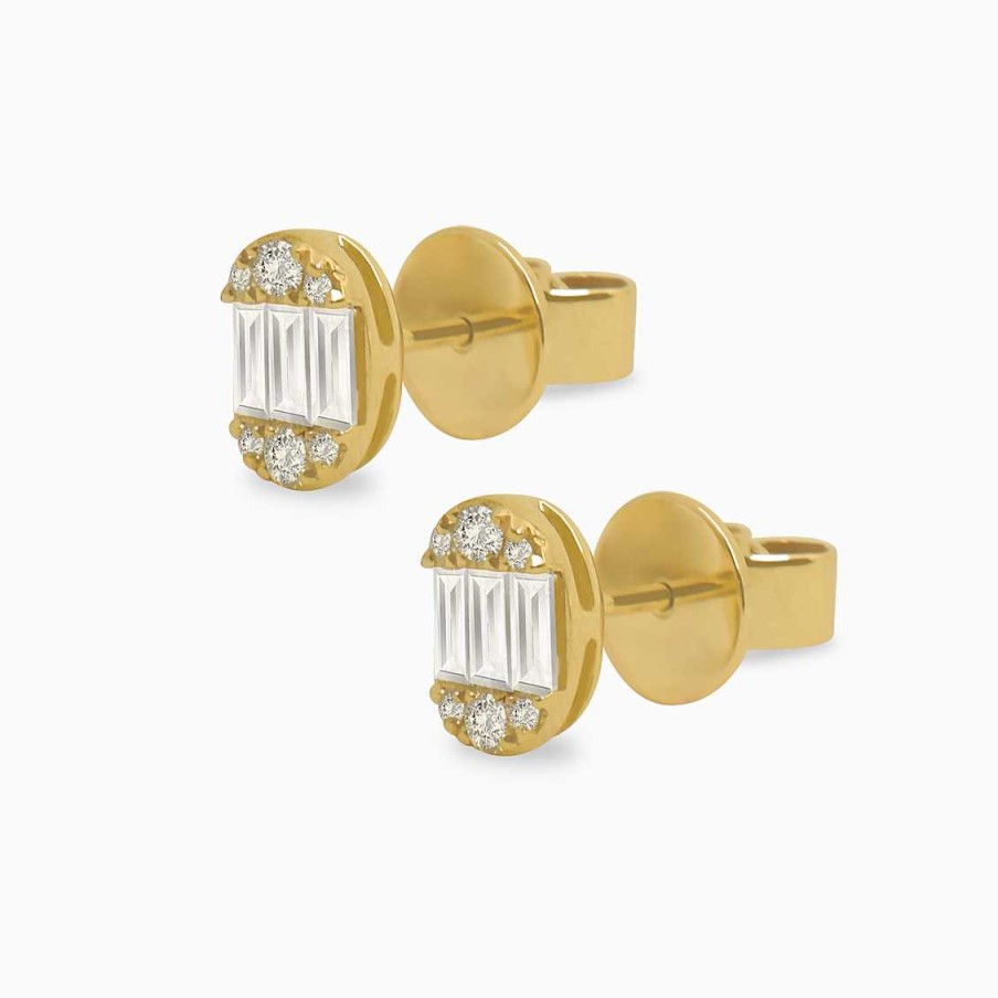 Aretes Aldo & Co | Aretes En Oro Amarillo De 18K Oval Con Brillantes