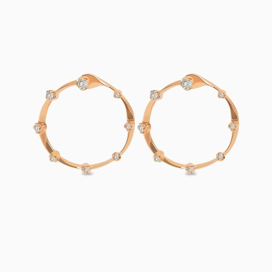 Aretes Aldo & Co | Aretes En Oro Rosado De 18K Circulares Con Brillantes