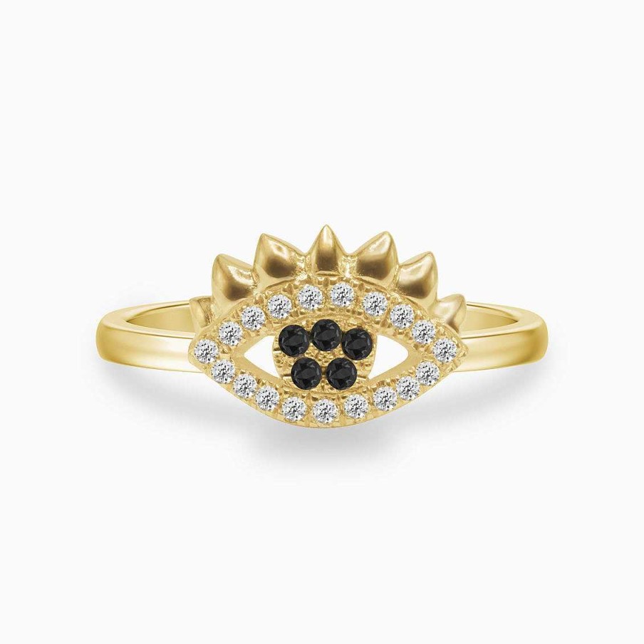 Anillos Aldo & Co | Anillo Siena En Oro Amarillo De 18K Forma De Ojo Con Brillantes