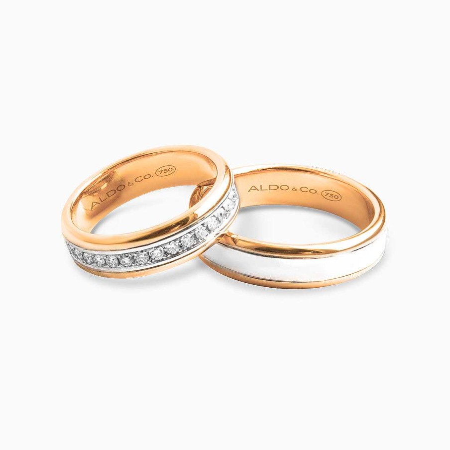 Aros De Matrimonio Aldo & Co | Alianzas En 2 Oros De 18K Con Brillantes