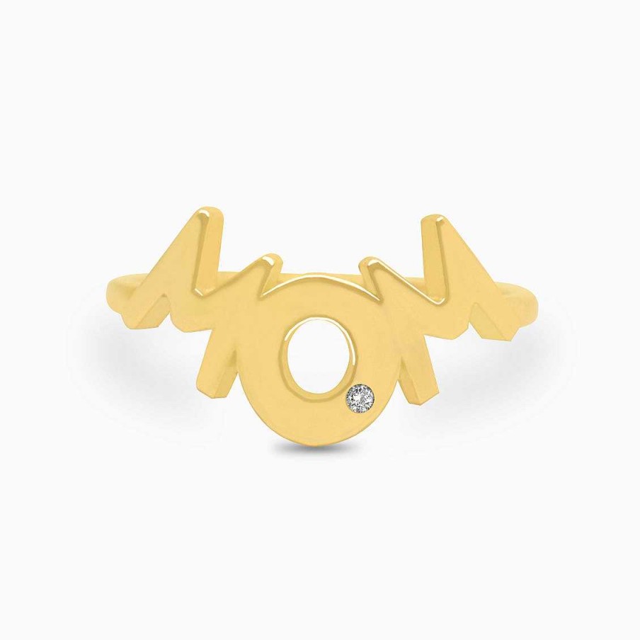 Anillos Aldo & Co | Anillo Mom En Oro Amarillo De 18K Con Un Brillante