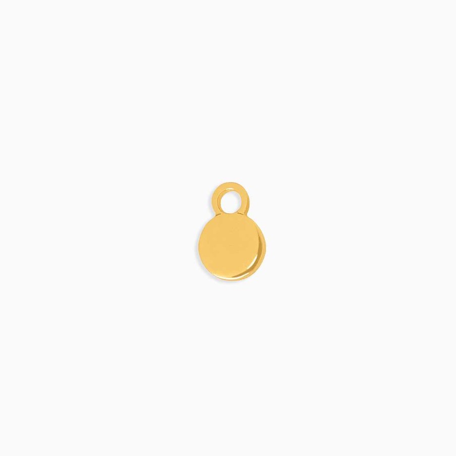 Choker Personalizado Aldo & Co | Charm En Oro Amarillo De 18K Placa Circular