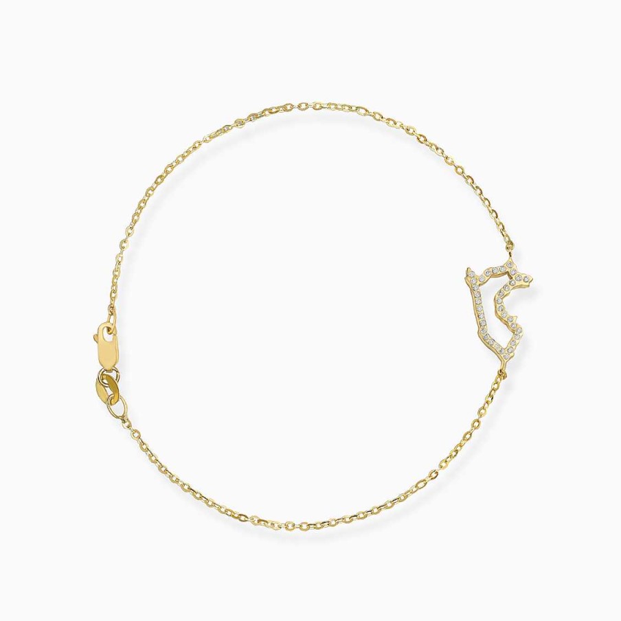 Pulseras Aldo & Co | Pulsera I Love Per En Oro Amarillo De 18K Con Brillantes