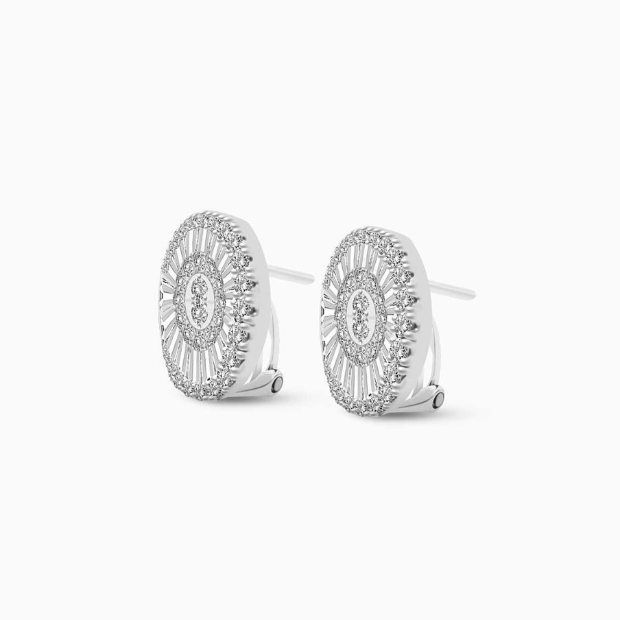 Aretes Aldo & Co | Aretes En Oro Blanco De 18K Forma Oval Con Brillantes