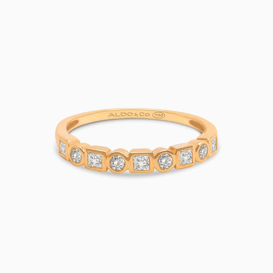 Cintillos Aldo & Co | Anillo En Oro Rosado 18K Brillantes Con Bisel