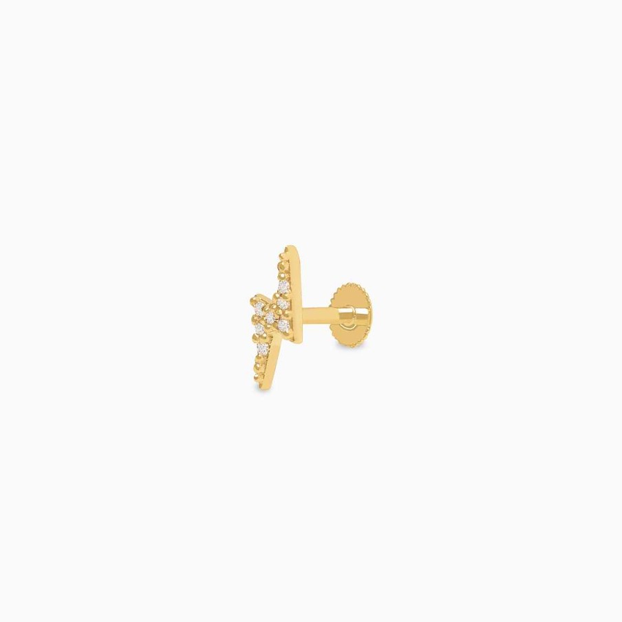 Piercings Aldo & Co | Piercing En Oro Amarillo De 18K Trueno Con Brillantes