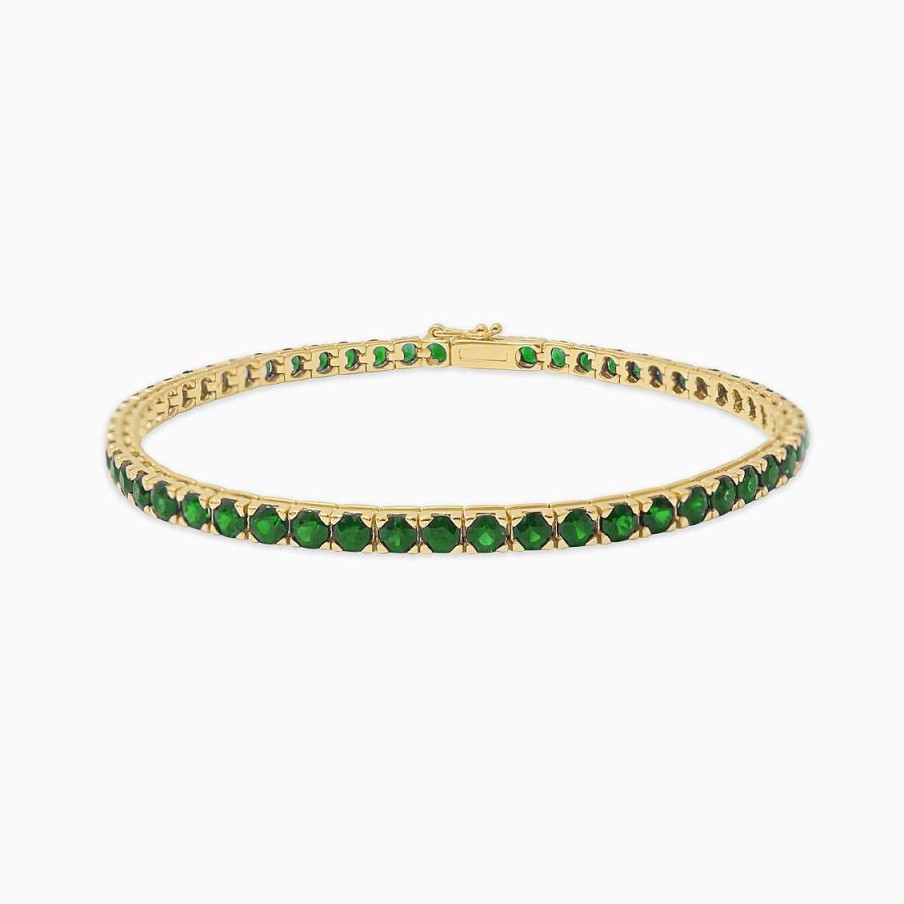 Pulseras Aldo & Co | Pulsera En Oro Amarillo De 18K Con Esmeraldas