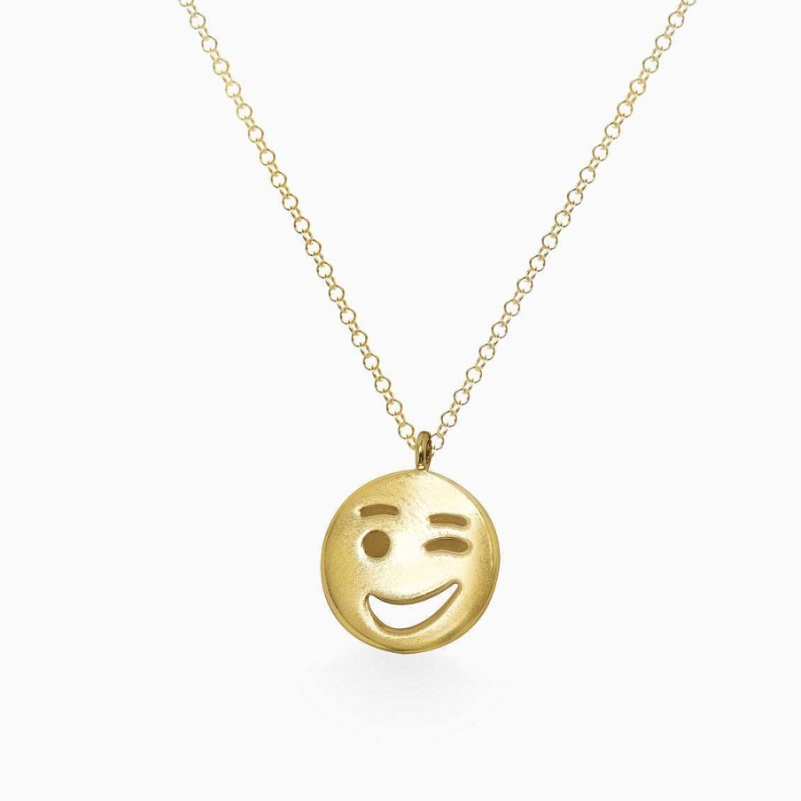 Collares Y Pendientes Aldo & Co | Pendiente En Oro Amarillo De 18K ¨Smile¨