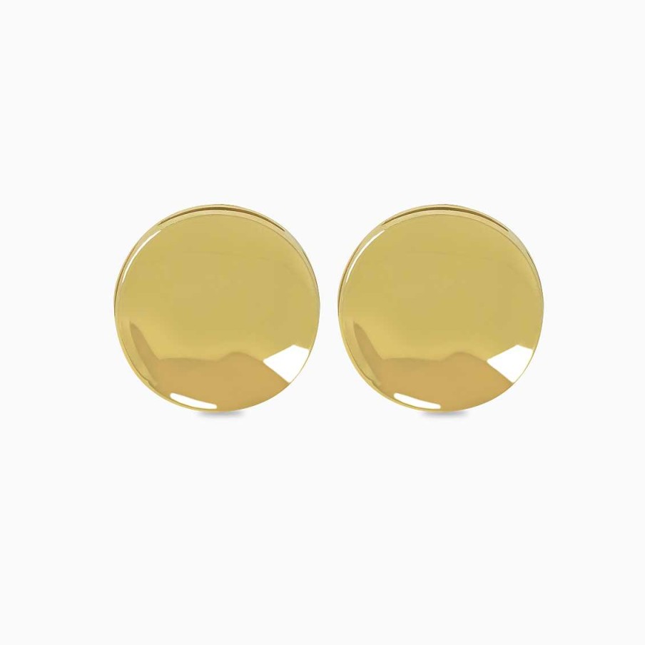 Aretes Aldo & Co | Aretes En Oro Amarillo De 18K Bot N Hundido Liso