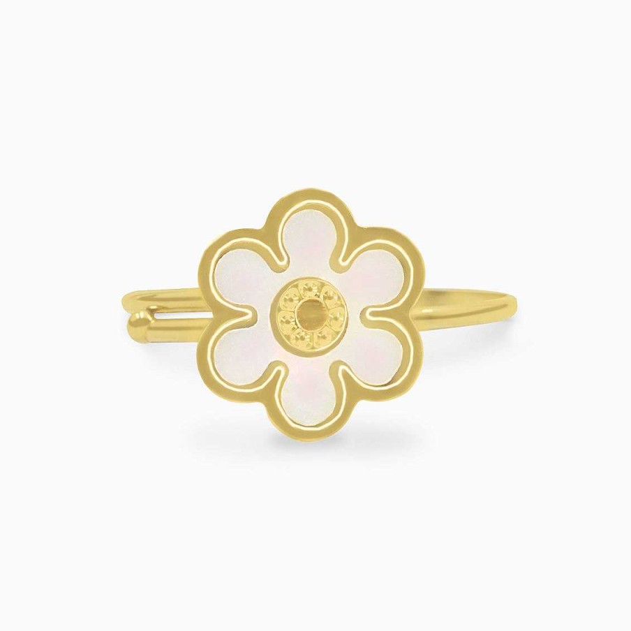 Anillos Aldo & Co | Anillo En Oro Amarillo De 18K Flor Con N Car