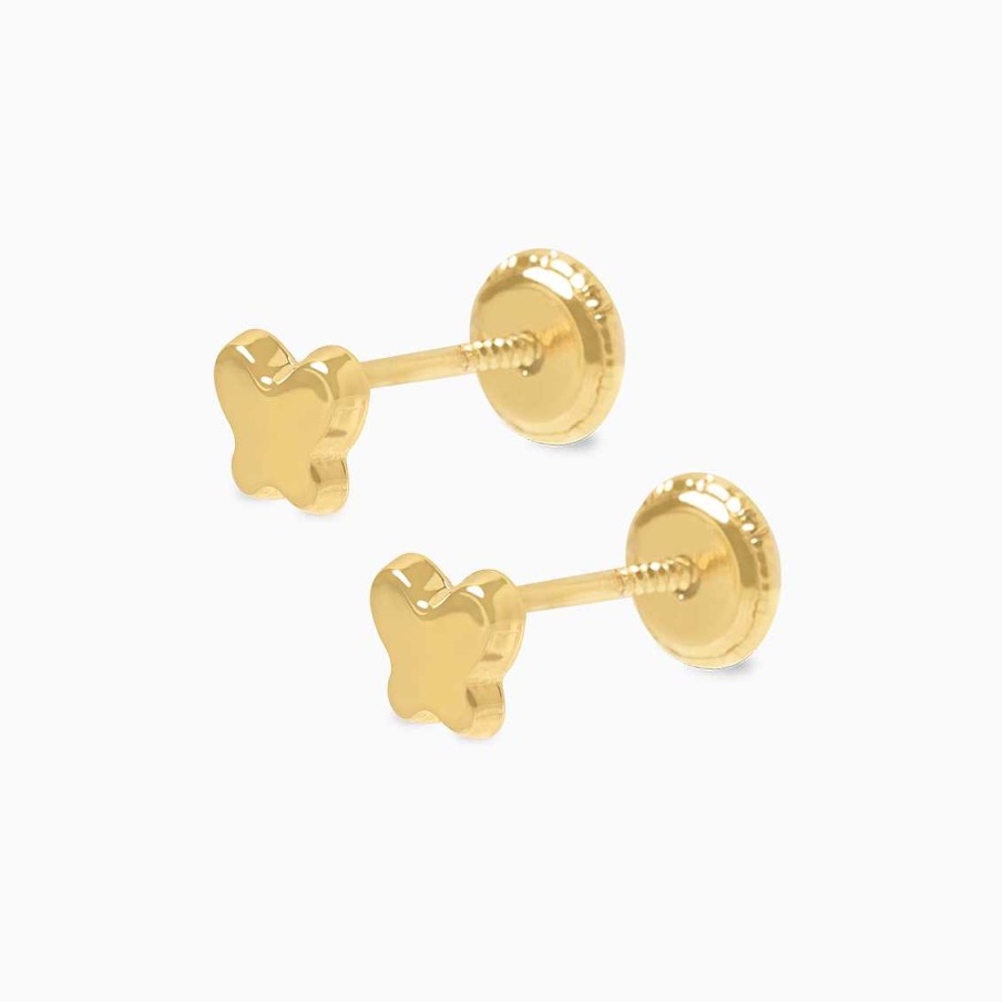 Piercings Aldo & Co | Aretes En Oro Amarillo De 18K Mariposa