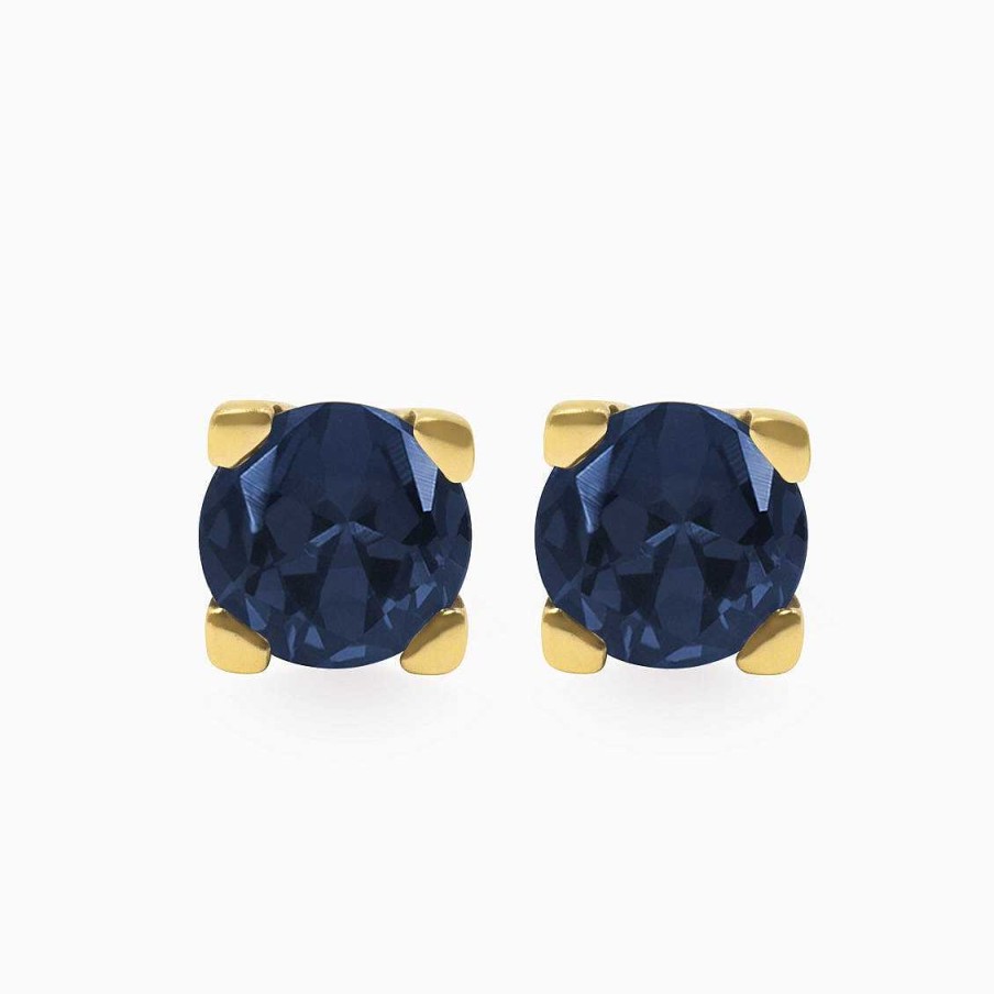 Aretes Aldo & Co | Aretes En Oro Amarillo De 18K Con Zafiro