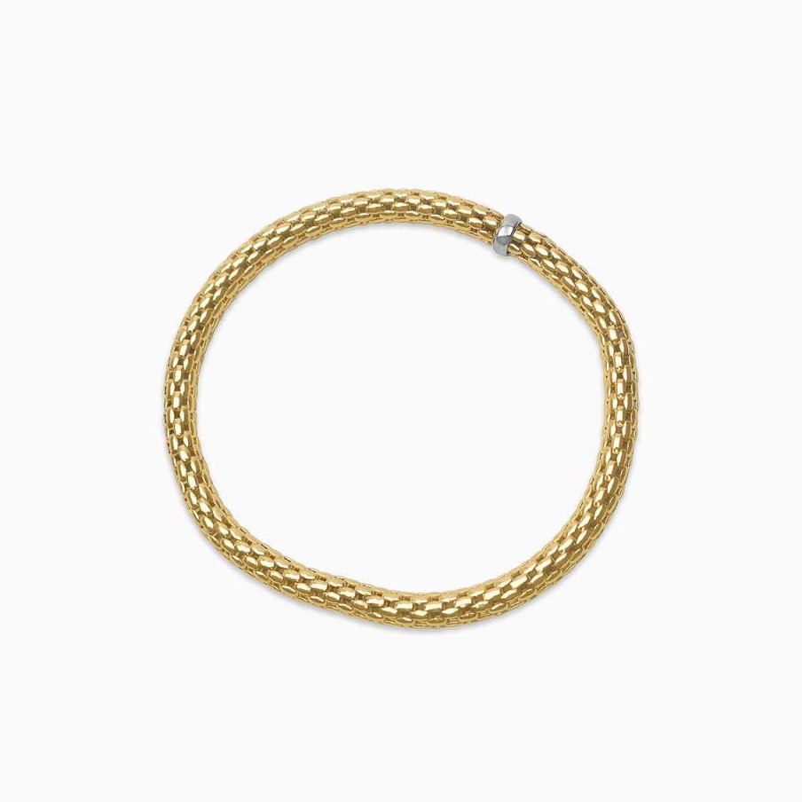 Pulseras Aldo & Co | Pulsera En 2 Oros De 18K Acordonada El Stica