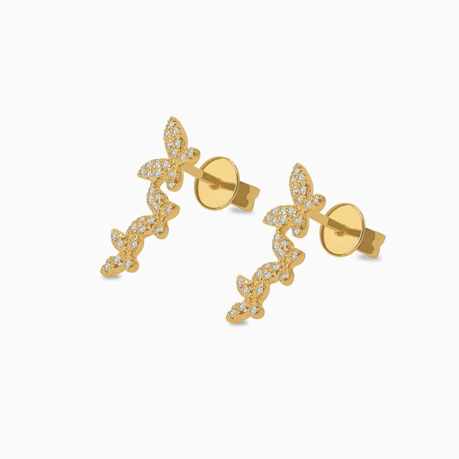 Aretes Aldo & Co | Aretes En Oro Amarillo De 18K Mariposas Con Brillantes