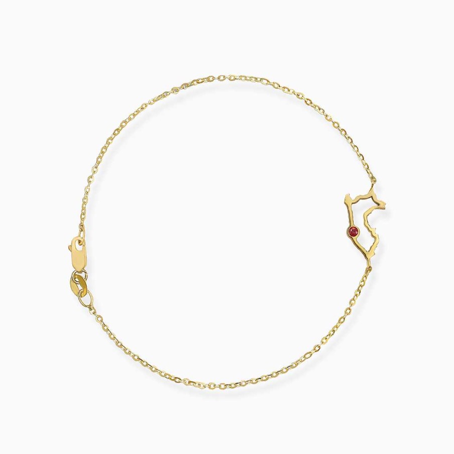 Pulseras Aldo & Co | Pulsera I Love Per En Oro Amarillo De 18K Con Rub