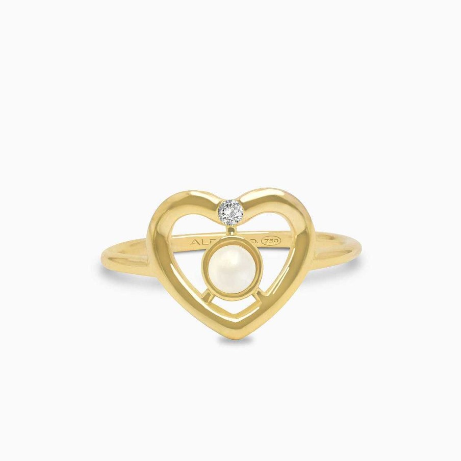 Anillos Aldo & Co | Anillo Pearl Love En Oro Amarillo De 18K