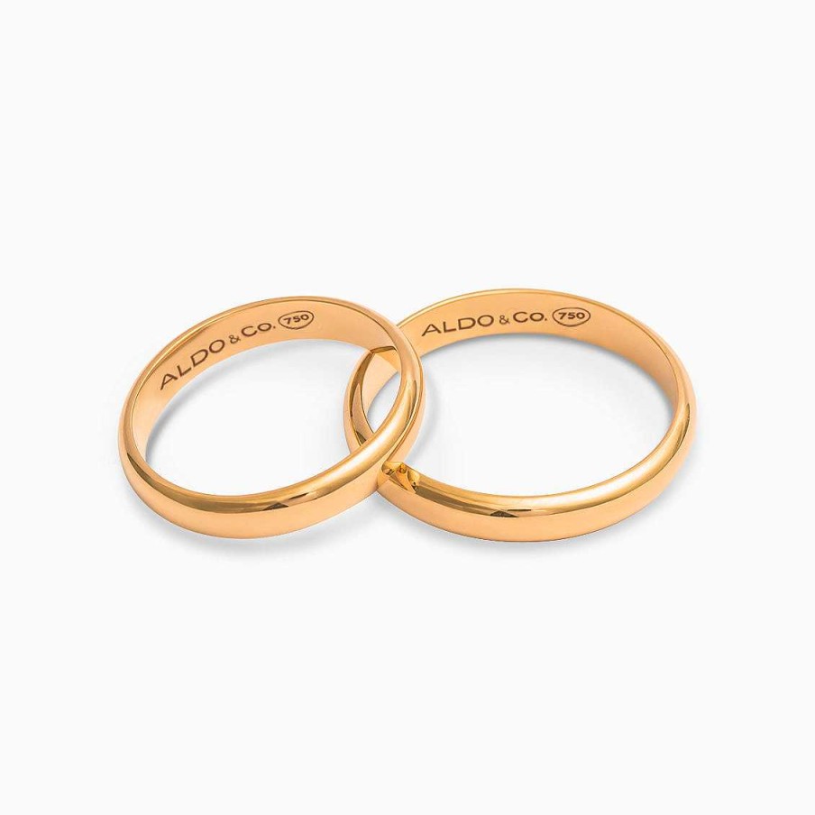 Aros De Matrimonio Aldo & Co | Alianzas Matrimoniales En Oro Rosado De 18K