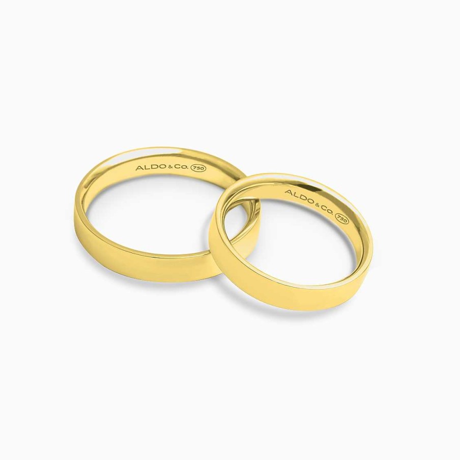 Aros De Matrimonio Aldo & Co | Alianzas En Oro Amarillo De 18K