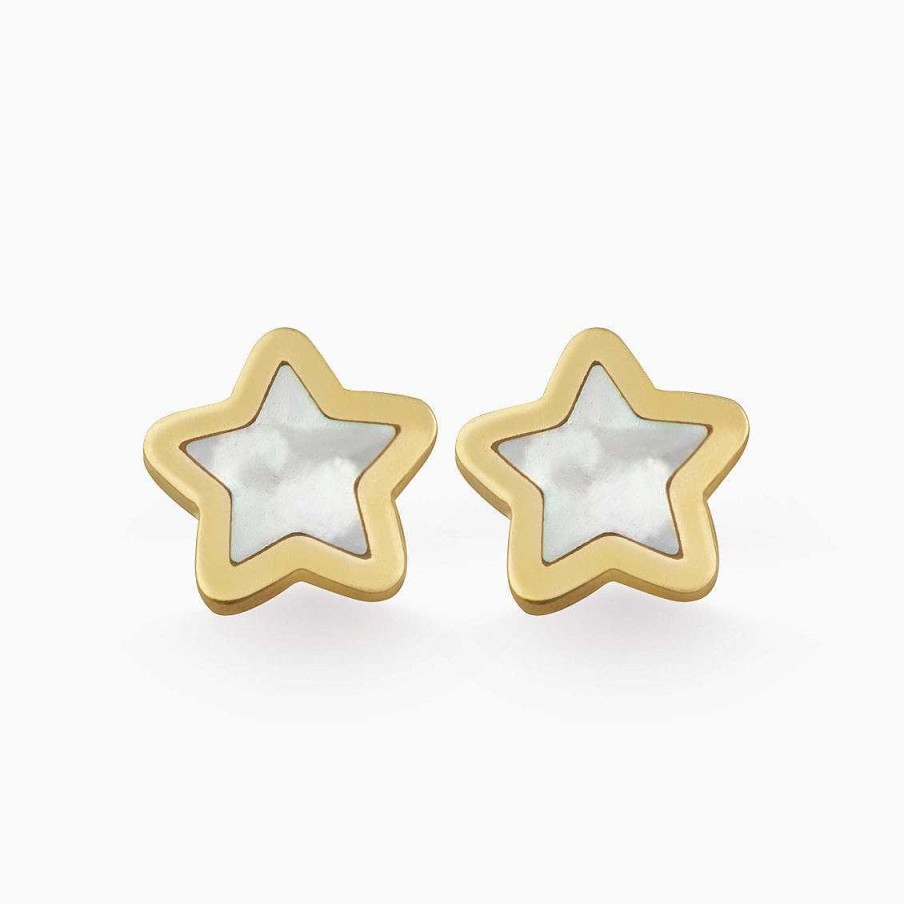 Aretes Aldo & Co | Aretes En Oro Amarillo De 18K Estrella Con N Car