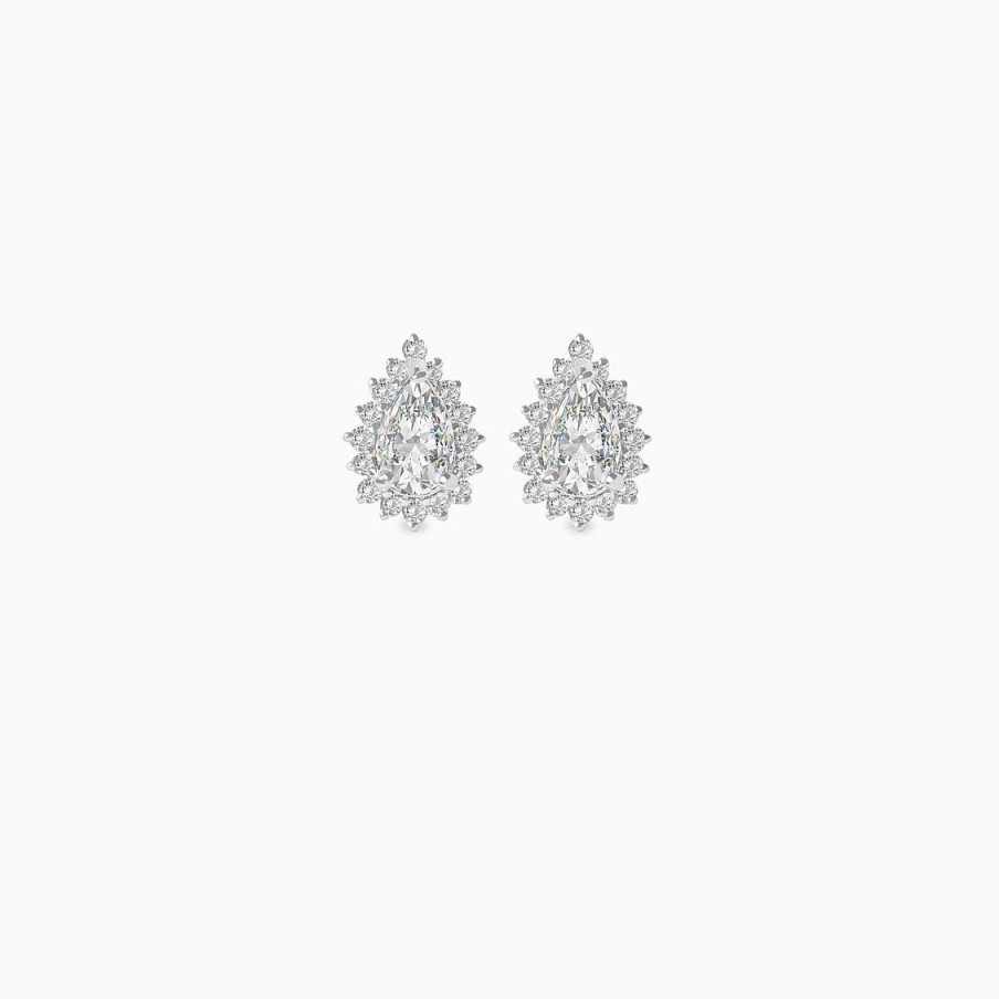 Aretes Aldo & Co | Aretes En Oro Blanco De 18K Con Brillantes Pera